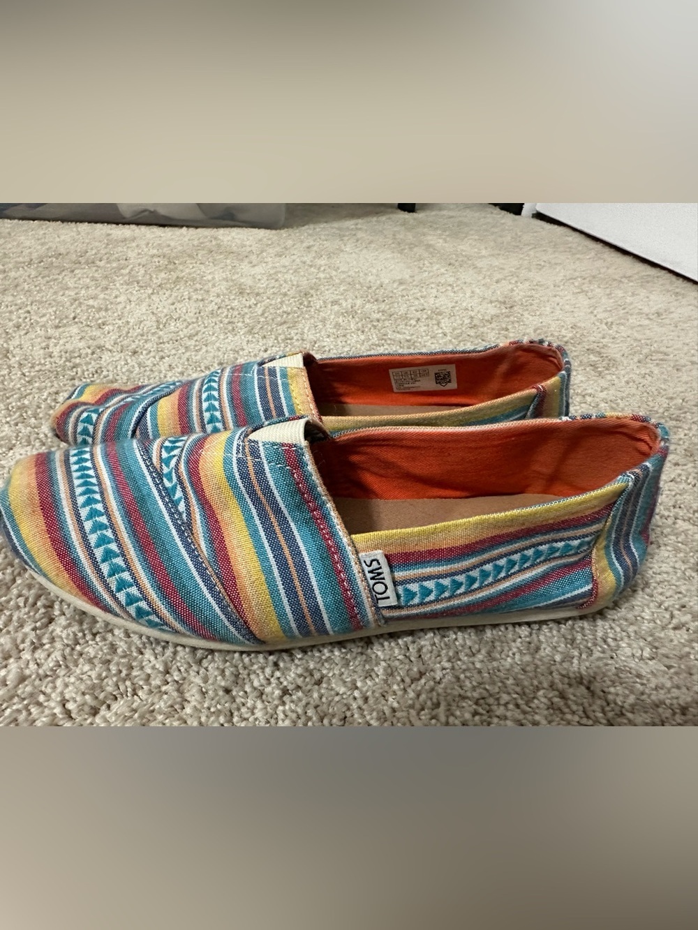 Toms Multicolor Striped Canvas Slip-Ons - Picture 2 of 5